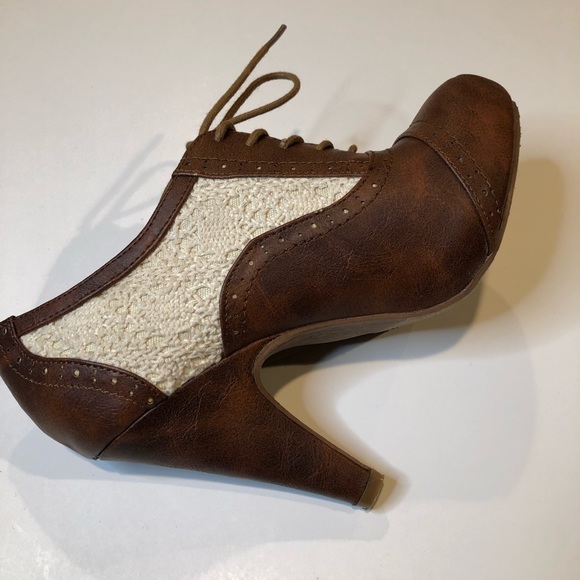 Not Rated Crochet Oxford Pump Bootie - Picture 4 of 8